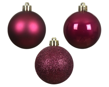 Decoris kerstbal set plastic | 10 stuks | 6 centimeter | granaatappel - afbeelding 2