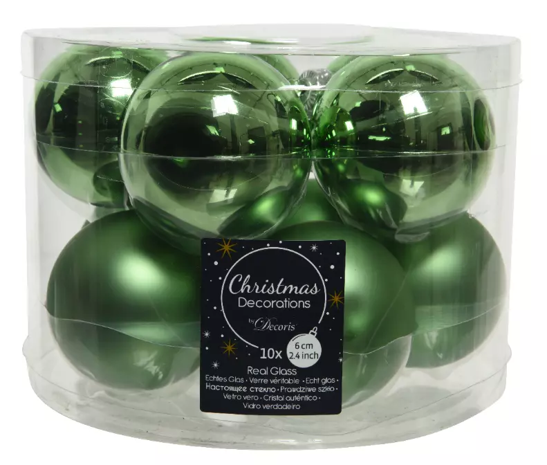 Saliegroen kerstballen (26 stuks) - Kerstbomen Amsterdam
