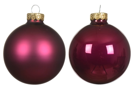 Decoris kerstballen set glas | 10 stuks | 6 centimeter | granaatappel - afbeelding 2