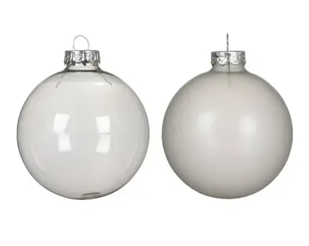 Decoris kerstballen set glas | 3 stuks | 10 centimeter | zilver - afbeelding 2