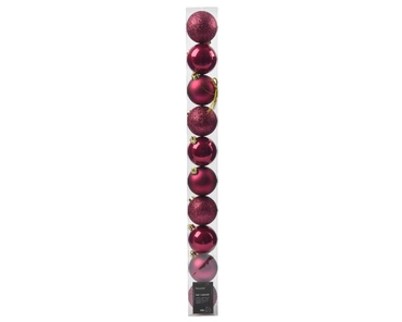 Decoris kerstballen set plastic 10st Granaatappel 6cm - afbeelding 2