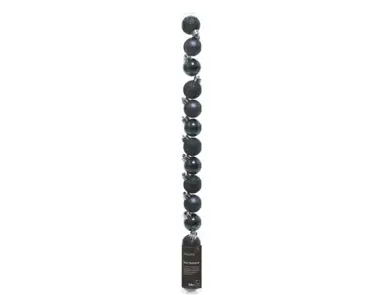 Decoris kerstbalmix plastic 3cm 14st nachtblauw - afbeelding 1