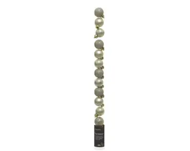 Decoris kerstbalmix plastic 3cm 14st parel - afbeelding 1
