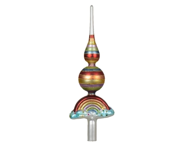 Decoris piek glas regenboog 10.2x6x31cm - afbeelding 2