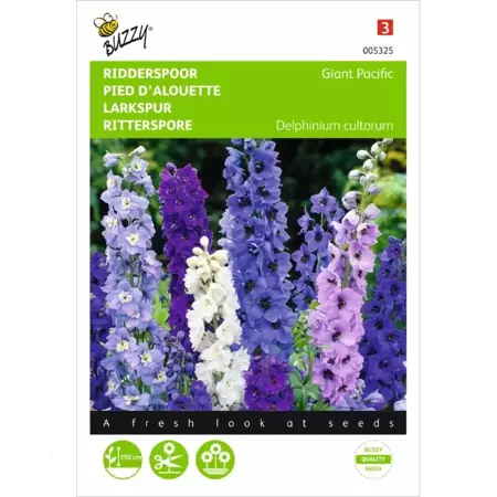 Delphinium, Ridderspoor Giant Pacific gemengd - afbeelding 1