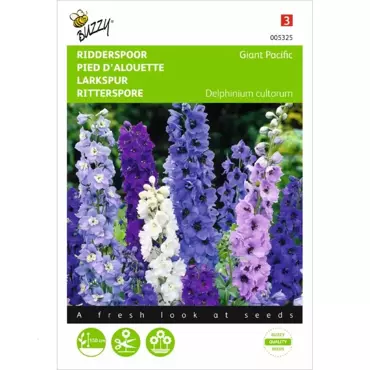 Delphinium, Ridderspoor Giant Pacific gemengd - afbeelding 1