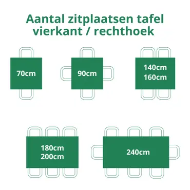 Dining Tuintafel Basic 90x90cm - Strekmetaal - afbeelding 2