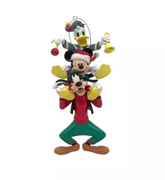 Kurt Adler Disney kerstbal Donald Duck, Mickey Mouse & Goofy