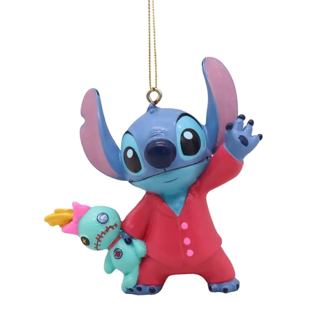 Disney kersthanger Stitch met Pyjama 7cm