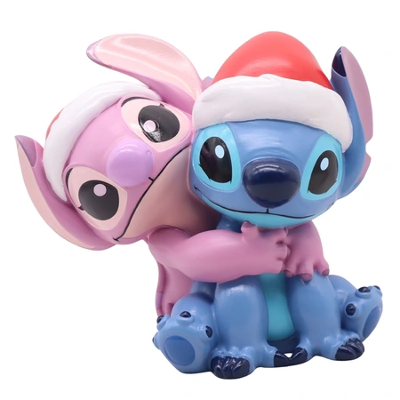 Disney tuinbeeld Stitch & Angel kerst 20cm