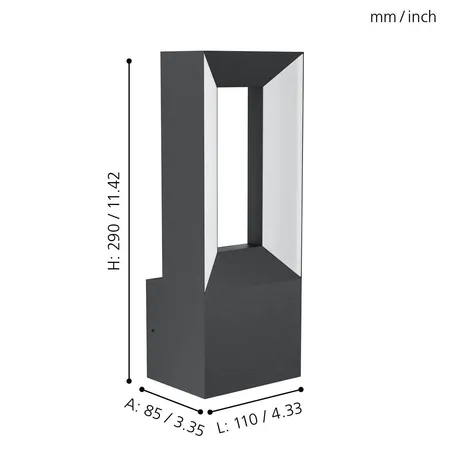 Eglo RIFORANO Wandlamp 2li 2x5w zwart/wt - afbeelding 3