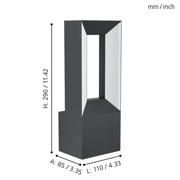 Eglo RIFORANO Wandlamp 2li 2x5w zwart/wt - afbeelding 3