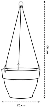 Elho hangschaal vibia camp D26cm - saliegroen - afbeelding 2