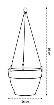 Elho hangschaal vibia camp D26cm - terra - afbeelding 2