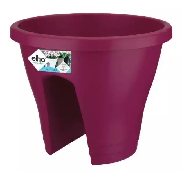 Elho Corsica Flower Bridge 30 - Bloempot - Kers - Buiten & Balkon  - L 29.6 x W 29.6 x H 24 cm