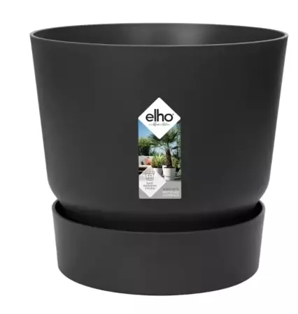 Elho pot greenville rond Ø20cm - living black - afbeelding 1