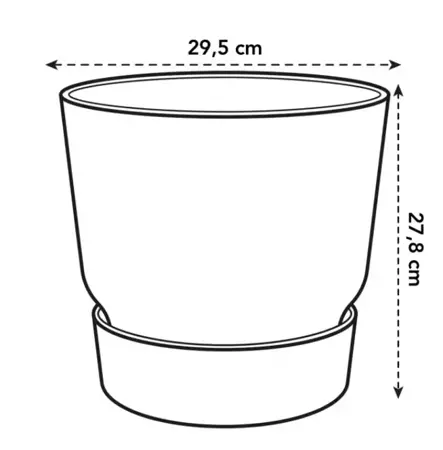 Elho Pot Greenville Rond Ø30cm - Blad Groen - afbeelding 8