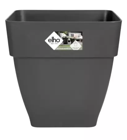 Elho pot vibia campana vierkant 30cm - antraciet - afbeelding 1