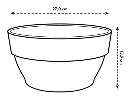 Elho vibia campana schaal d27cm - antraciet - afbeelding 2