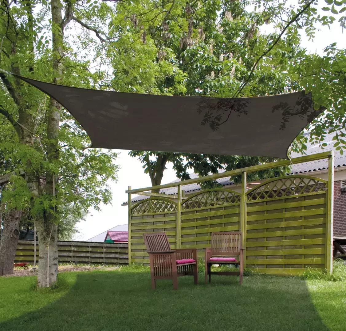 Eurotrail Schaduwdoek Sunshade Vierkant 5x5x5m