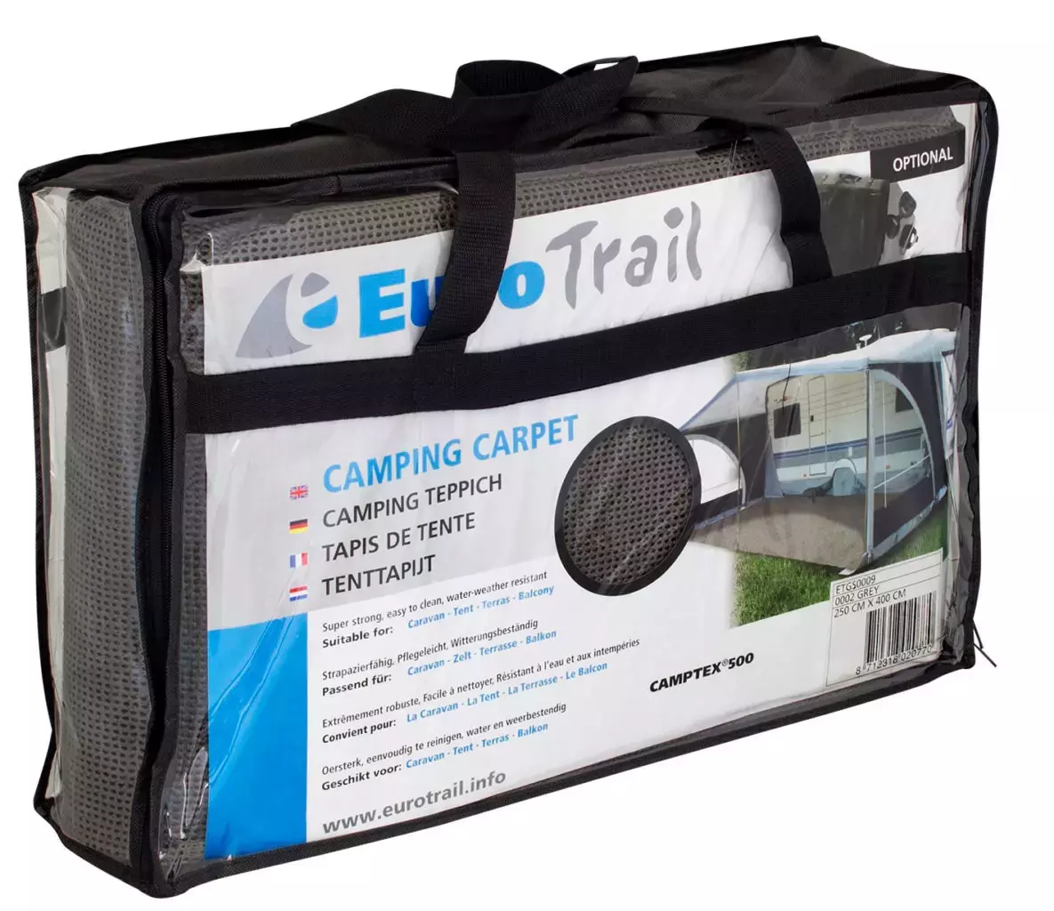 Eurotrail Zwembadtapijt 300x400cm - Antraciet