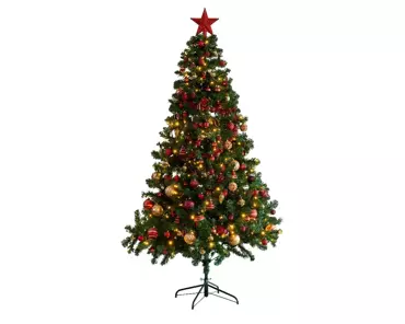 Everlands Kunstkerstboom 150cm L170 LED inclusief versiering