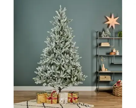 Everlands kunstkerstboom Allison 210cm groen/wit - afbeelding 4