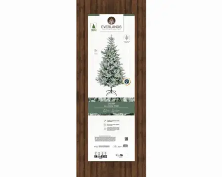 Everlands kunstkerstboom Allison 210cm groen/wit - afbeelding 6