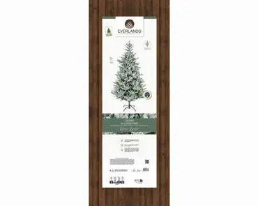 Everlands kunstkerstboom Allison 210cm groen/wit - afbeelding 6