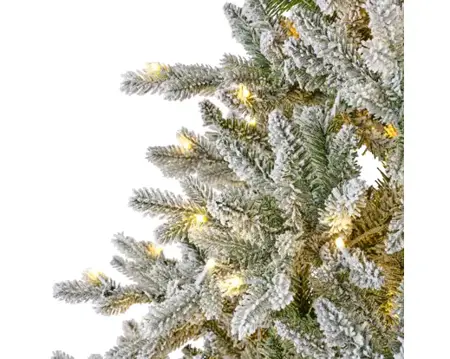 Everlands kunstkerstboom Allison 210cm groen/wit/warm wit - afbeelding 3