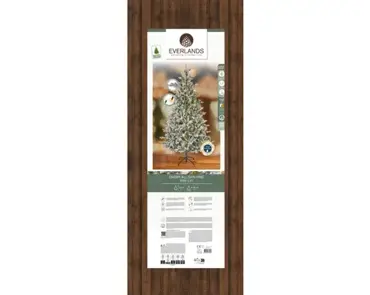 Everlands kunstkerstboom Allison 240cm groen/wit/warm wit - afbeelding 6