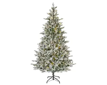 Everlands kunstkerstboom Killington 240cm groen/wit/warm wit - afbeelding 1