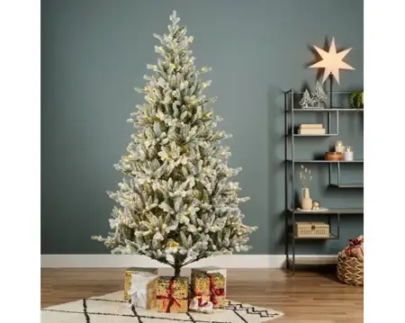 Everlands kunstkerstboom Killington 240cm groen/wit/warm wit - afbeelding 4