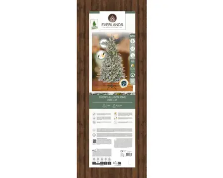 Everlands kunstkerstboom Killington 240cm groen/wit/warm wit - afbeelding 6