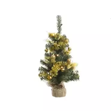 Everlands Miniboom jute prelit diy - groen/goud