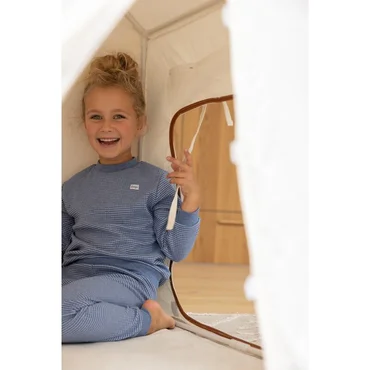 Feetje Wafelpyjama | blue melange | maat 110 - afbeelding 4