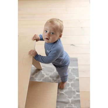 Feetje Wafelpyjama | blue melange | maat 62 - afbeelding 4