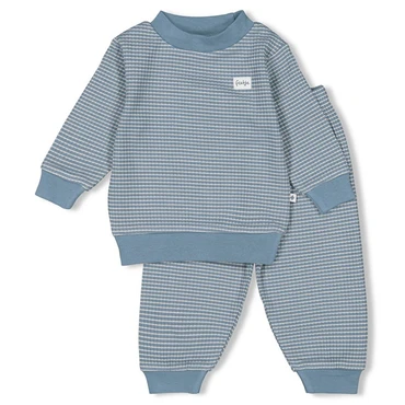 Feetje Wafelpyjama | ijs blauw | maat 74 - afbeelding 1