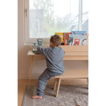 Feetje Wafelpyjama | ijs blauw | maat 74 - afbeelding 4