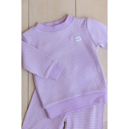 Feetje wafelpyjama | lila | maat 104 - afbeelding 3