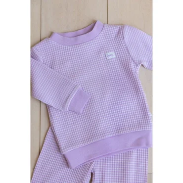 Feetje wafelpyjama | lila | maat 110 - afbeelding 3