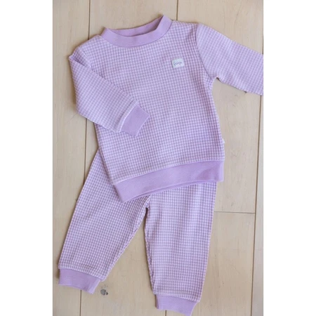 Feetje Wafelpyjama | lila | maat 56 - afbeelding 3