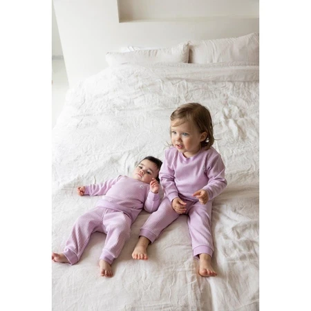 Feetje Wafelpyjama | lila | maat 80 - afbeelding 4