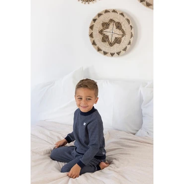Feetje Wafelpyjama | royal blue | maat 56 - afbeelding 6