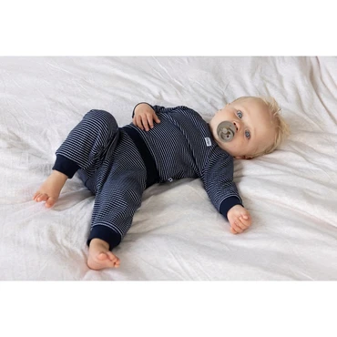 Feetje Wafelpyjama | royal blue | maat 80 - afbeelding 3