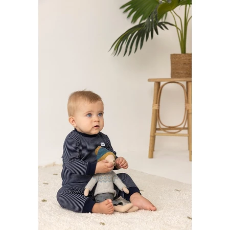 Feetje Wafelpyjama | royal blue | maat 86 - afbeelding 4