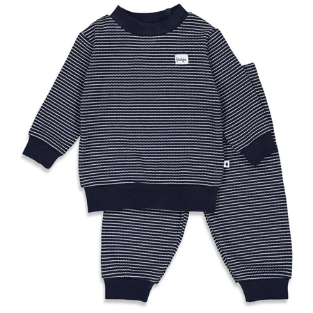 Feetje Wafelpyjama | royal blue | maat 98 - afbeelding 1