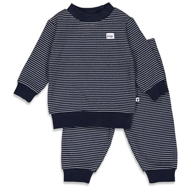 Feetje Wafelpyjama | royal blue | maat 98 - afbeelding 1