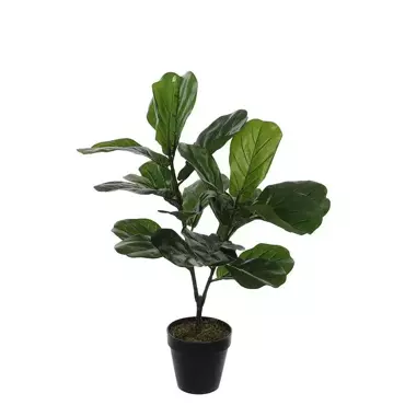 Kunstplant Ficus lyrata in pot h75cm groen