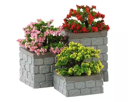 Lemax flower bed boxes, set of 3